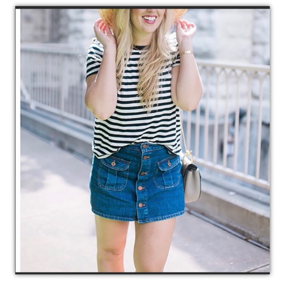 Madewell Blue Jean Skort Skirt Size 27